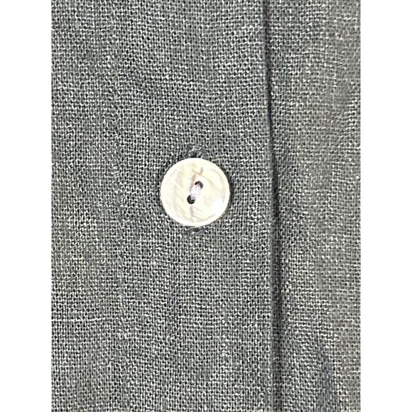 Dialogue Button Up 1X Black NEW Linen Blend Long Tunic QVC - Picture 5 of 12